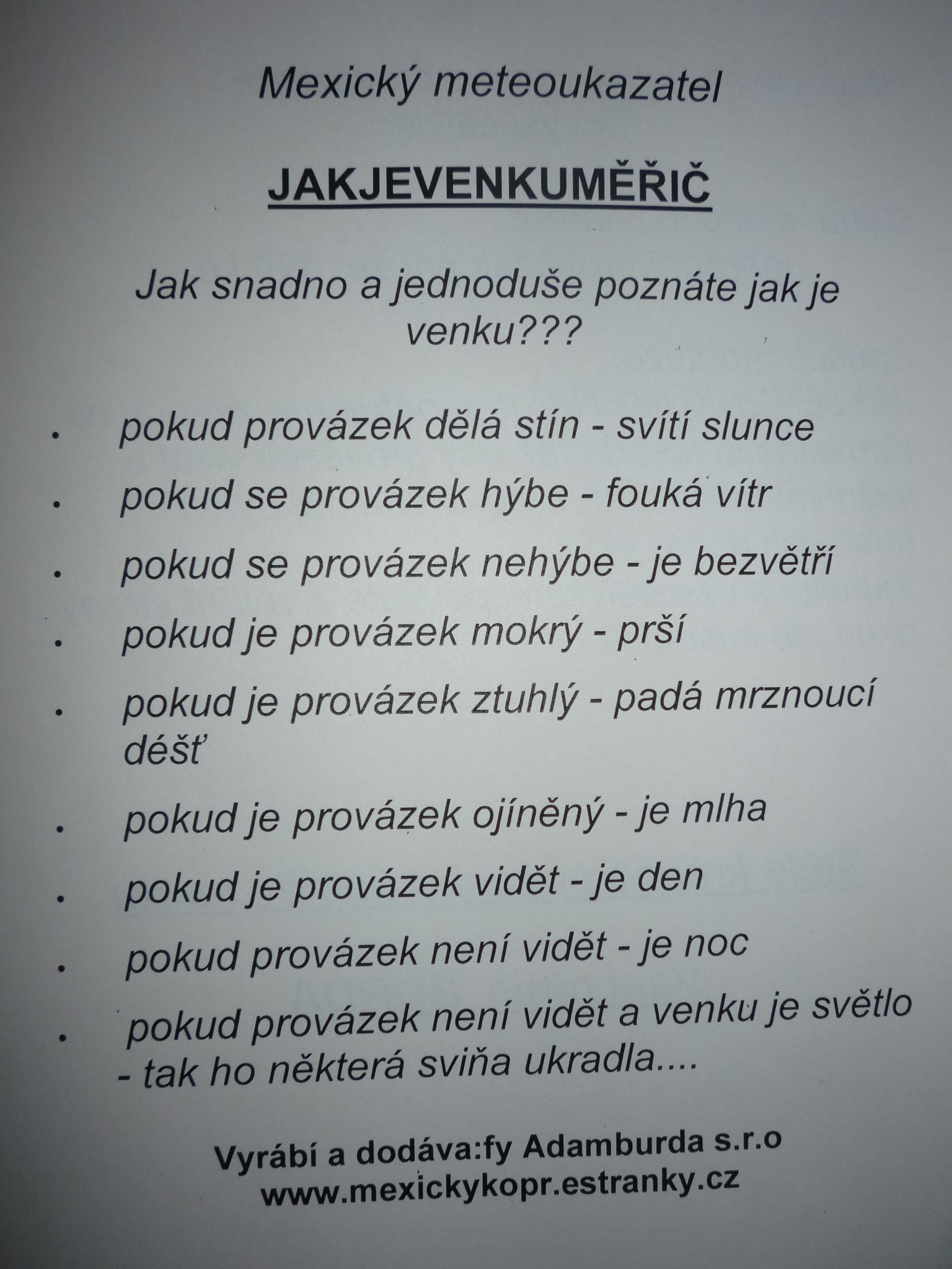 návod